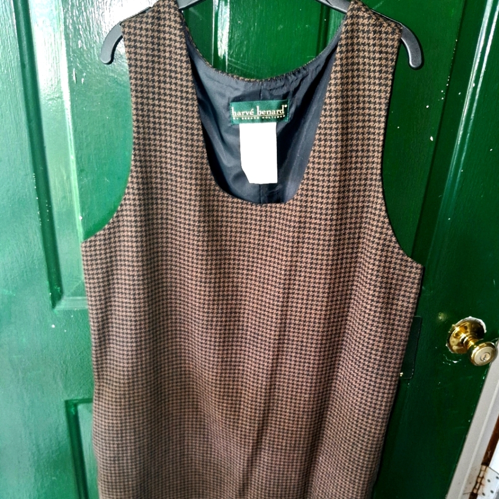 Harve Benard Brown Sheath Dress Sleeveless Work